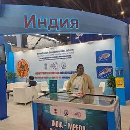 Стенд Индии на международной рыбопромышленной выставке в Санкт-Петербурге в 2025 году