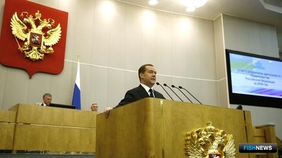 Премьер-министр Дмитрий МЕДВЕДЕВ ответил на вопросы депутатов Госдумы. Фото пресс-службы правительства