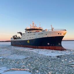 В конце января Выборгские судостроители передали Архангельскому траловому флоту траулер «Белое море». Фото предоставлено СЗРК