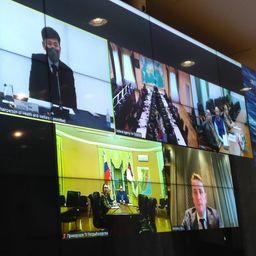 Сессия Российско-Корейской комиссии по рыбному хозяйству проходит в режиме видеоконференции. Фото пресс-службы Росрыболовства