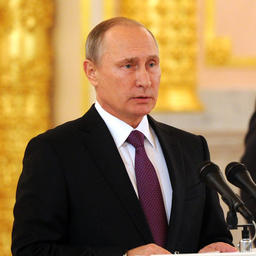 Президент Владимир ПУТИН на церемонии вручения верительных грамот от послов иностранных государств. Фото пресс-службы Кремля