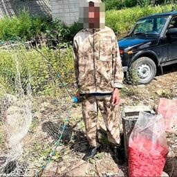 Браконьера задержали на реке Марковка. Фото пресс-службы областного УМВД