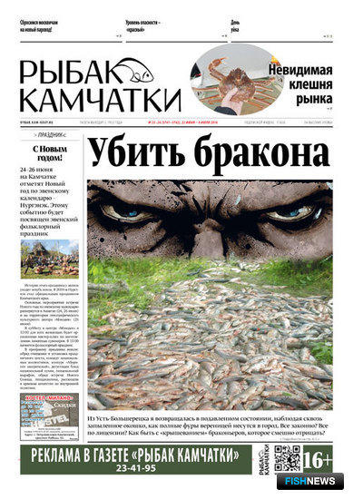 Газета «Рыбак Камчатки». Выпуск № 23-24 от 22 июня 2016 г.