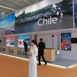 Павильон Чили на международной рыбопромышленной выставке в Циндао