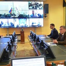 Заседание штаба минтаевой путины проходит в режиме видеоконференции с регионами. Фото пресс-службы Росрыболовства