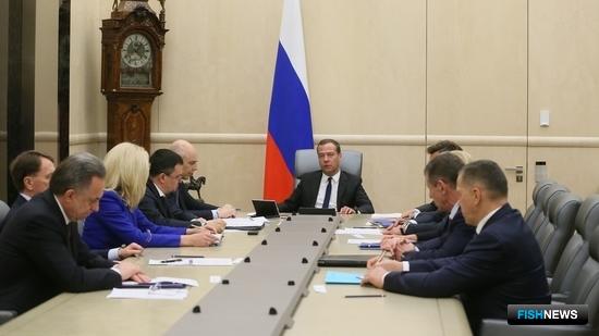 Совещание председателя правительства Дмитрия МЕДВЕДЕВА с вице-премьерами. Фото пресс-службы кабмина