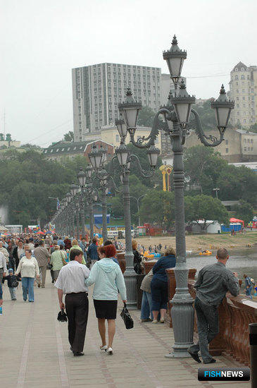 Празднование Дня рыбака во Владивостоке