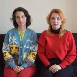 Студентки 1 курса магистратуры направления «Продукты питания животного происхождения» Наталья ЗУЕВА и Лина АПАРНЕВА