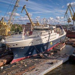 Выборгский судостроительный завод завершил строительство второго траулера для Архангельского тралового флота. Фото пресс-службы верфи