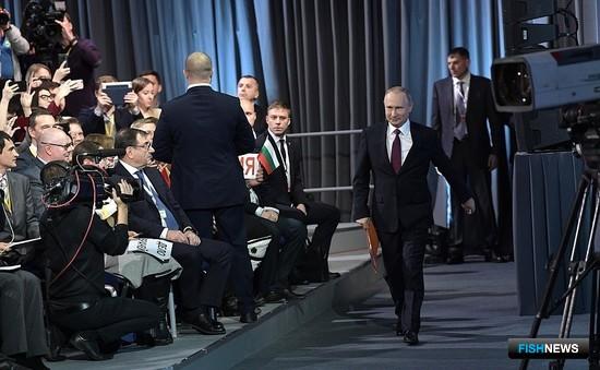 В декабре президент Владимир ПУТИН традиционно дает большую пресс-конференцию. Фото пресс-службы главы государства