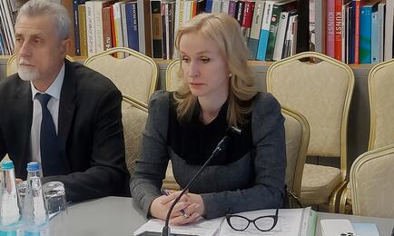 Председатель Хабаровского Крайрыбакколхозсоюза Ольга БУЛКОВА на заседании правления Союза рыболовецких колхозов России