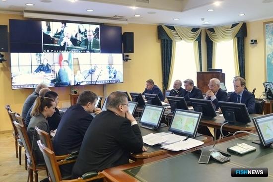 Заседание штаба охотоморской путины в Росрыболовстве. Фото пресс-службы ФАР