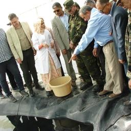 Президент Сахарской Арабской Демократической Республики Ибрагим ГАЛИ открыл проект по разведению рыбы. Фото Sahara Press Service