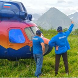 Для авиаучетов использовали вертолет Ми-2. Фото пресс-службы КамчатНИРО