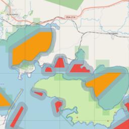 Схемы участков на карте «Аквавостока» (выделены желтым)