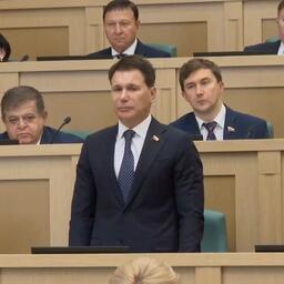 Первый зампред комитета СФ по аграрно-продовольственной политике и природопользованию Игорь ЗУБАРЕВ. Скриншот трансляции