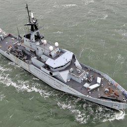 Патрульный корабль Mersey из эскадры рыбоохраны Королевского флота в проливе Ла-Манш. Фото Министерства обороны Великобритании