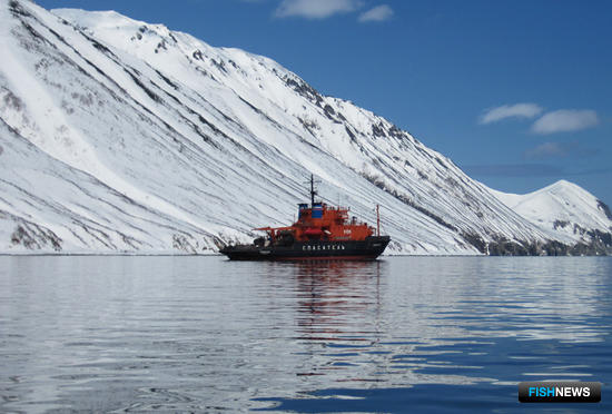 Спасательное судно «Сибирский». Фото сделано членами экипажа