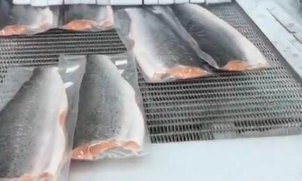 Производство продукции из лосося на заводе в Чили