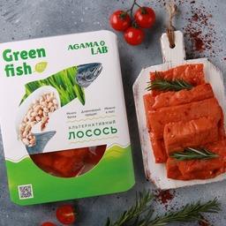 Альтернативный лосось Green Fish Agama изготовлен из пшеницы, соевых бобов и водорослей. Фото пресс-службы ГК «Агама»