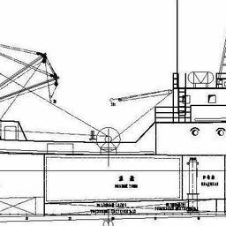 Для сравнения несколько проектов китайских верфей: А) боковой вид проекта траулера китайской верфи (построено несколько судов для камчатских заказчиков) длиной между перпендикулярами 33,0 х 7,7 м с обьемом трюма 135 куб.м.