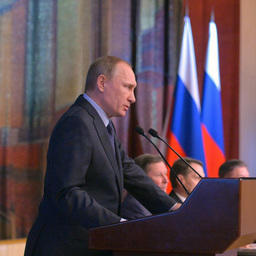 Президент России Владимир ПУТИН на семинаре-совещании председателей судов. Фото пресс-службы Кремля