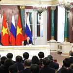 Генсек ЦК компартии Вьетнама ТО Лам и президент России Владимир ПУТИН сделали заявления по итогам переговоров. Фото пресс-службы главы российского государства