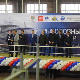 Траулер «Баренцево море» для АТФ заложили на Выборгском судостроительном заводе в 2017 г.