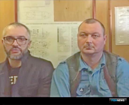 Адвокат Дмитрий ЩЕРБИНА и капитан Владимир ГОРБЕНКО. Кадр из видеообращения