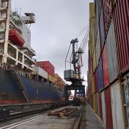 Отправка контейнеров во Владивостокском морском рыбном порту
