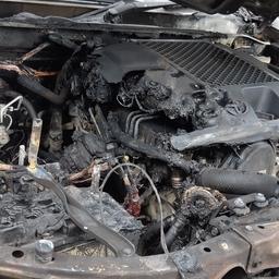 Сгоревший автомобиль. Фото пресс-службы Нижнеобского теруправления Росрыболовства 