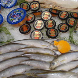 Рыбопродукции по традиции было в изобилии