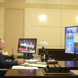 На видеосовещании президента Владимира ПУТИНА с членами правительства одной из тем стала реформа госконтроля. Фото пресс-службы главы государства