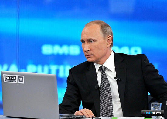 Прямая линия с президентом РФ Владимиром ПУТИНЫМ. Фото пресс-службы Кремля