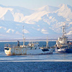 Virile в Авачинской бухте. Фото Пограничного управления ФСБ России по восточному арктическому району