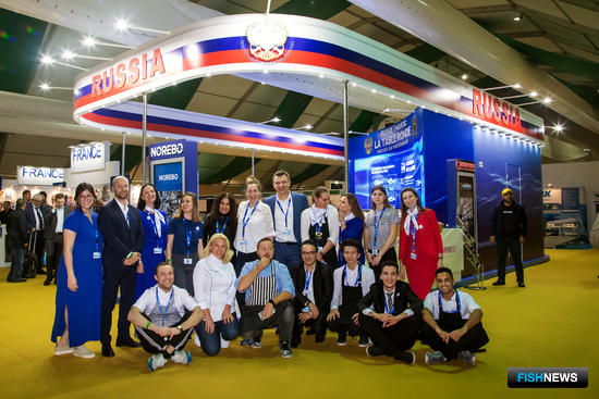 Российская команда с успехом отработала на международном рыбопромышленном салоне Halieutis в Марокко. Фото предоставлено выставочным оператором Expo Solutions Group