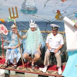 Пересечение экватора на «Палладе» по традиции отметили Днем Нептуна. Фото пресс-службы Дальрыбвтуза